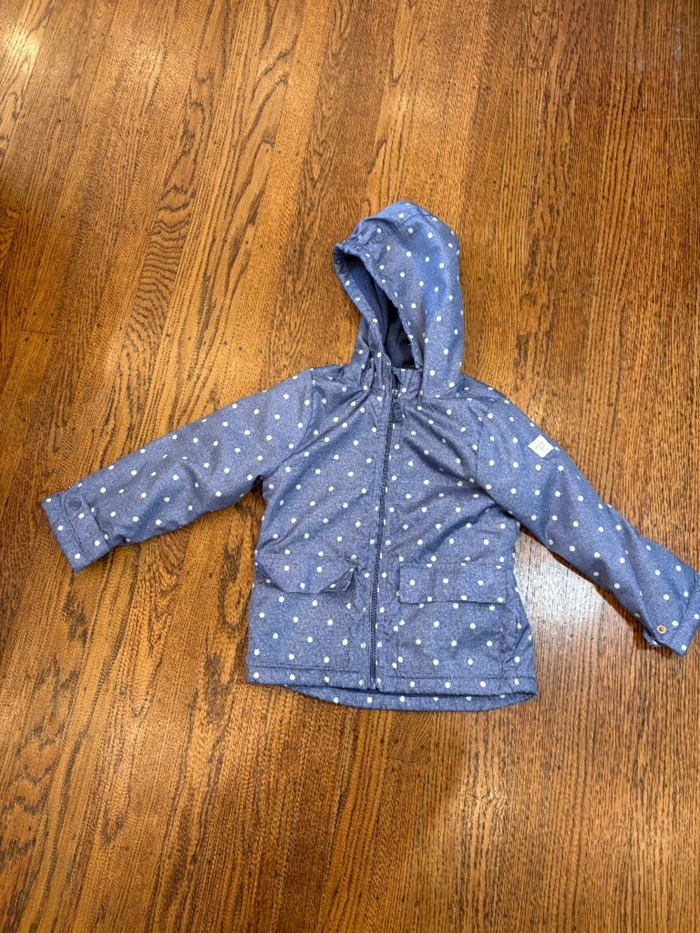 OshKosh B'gosh Baby Girls' Toddler Girl Jacket - size 5 - Blue White Polka Dot